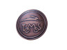 Sticker Tomos logo round 50mm RealMetal® bronze  thumb extra
